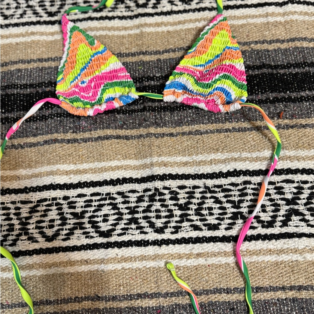 Colorful Crochet Bikini Top